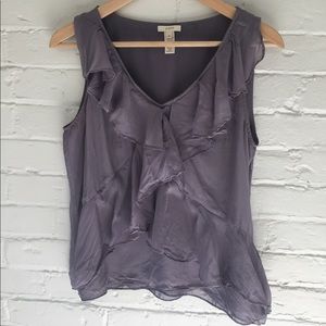 Moving Sale! J.Crew Lavender Ruffle Silk Blouse